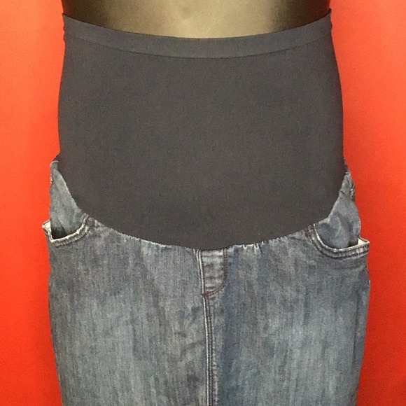 INDIGO BLUE MATERNITY JEAN SKIRT SIZE M - Picture 2 of 4